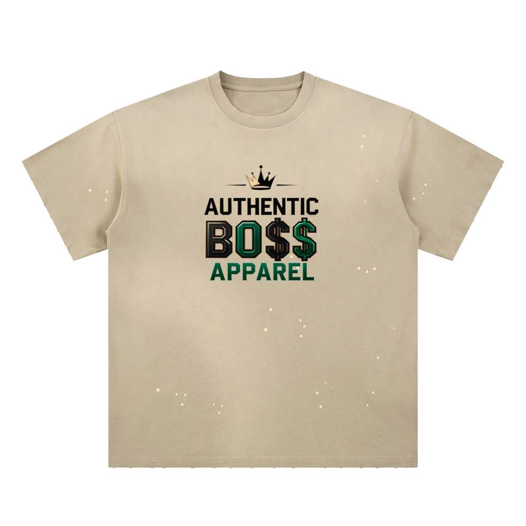 Hand-Frayed Sunfade Paint T-Shirt